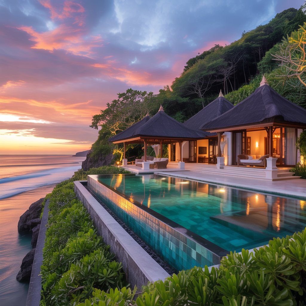 🏝️ Rumah Impian di Tepi Laut Bali: Harmoni Arsitektur Tropis dan Keindahan Alam